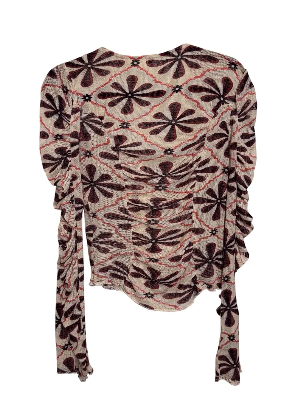 ❌❌❌❌❌❌❌Free People Size Medium Through The Meadow Top Floral Blouse Boho Western